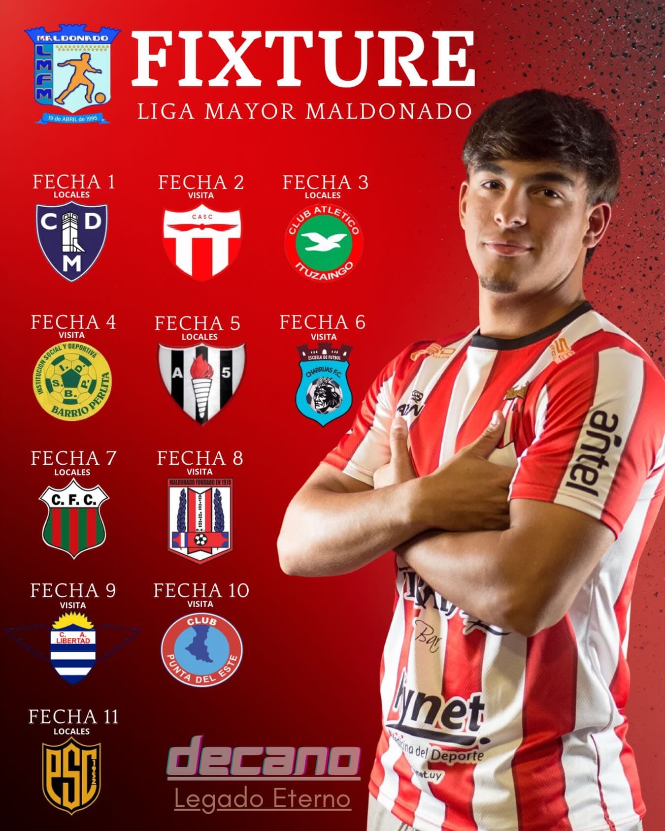 Portada del fixture de la Liga Mayor de Maldonado 2026.