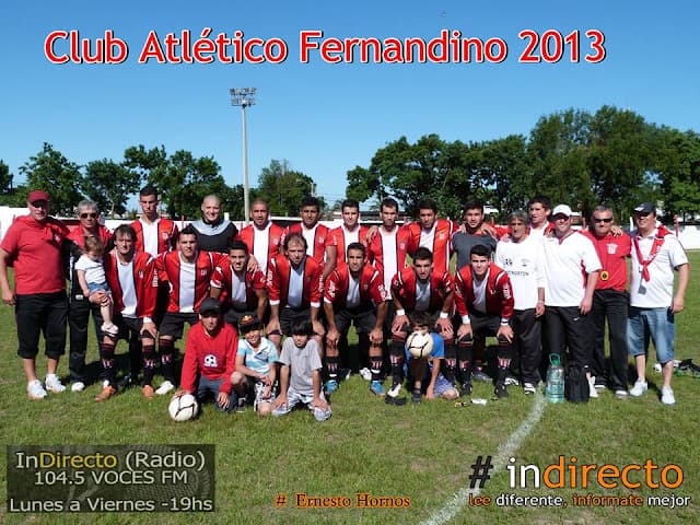 Plantel de Atlético Fernandino en 2013.